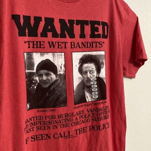 HOME ALONE Wanted The Wet Bandits T Shirt NWT - Picture 2 of 6